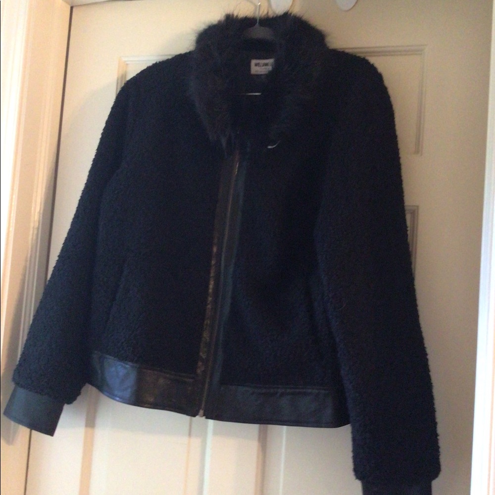 William Rast Boucle and leather jacket